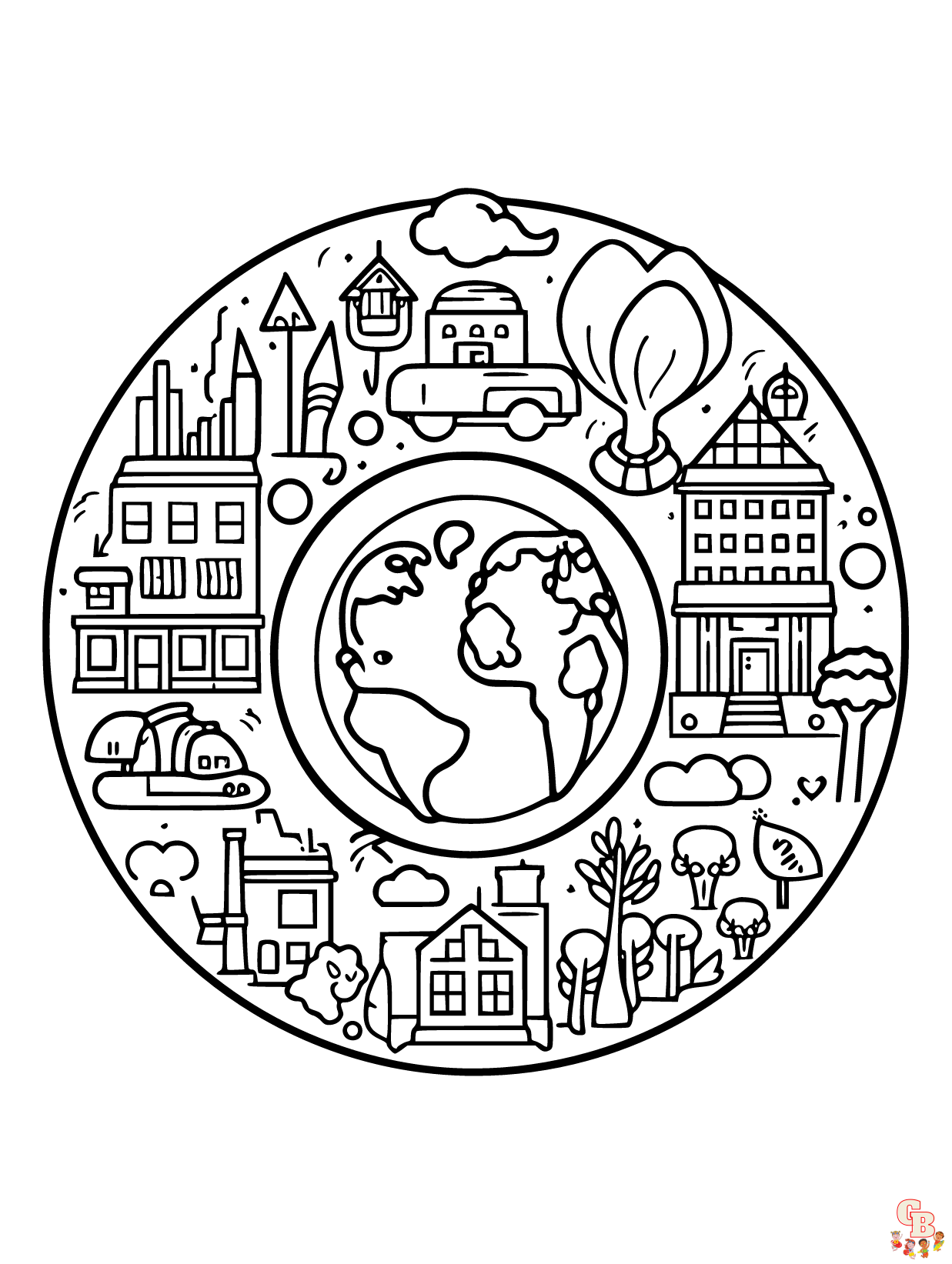 dia mundial del medio ambiente dibujos para colorear gratis