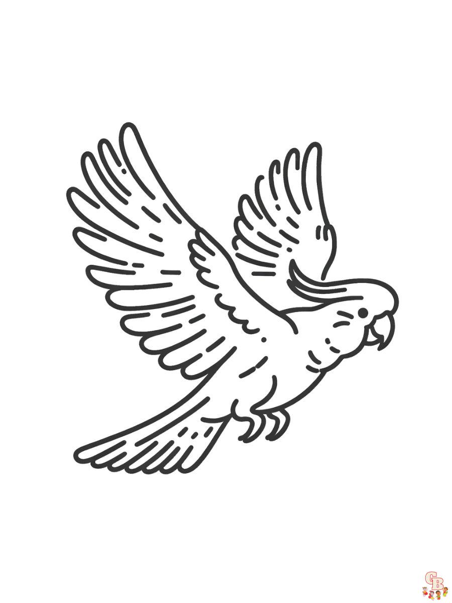Cockatoo Coloring Pages easy