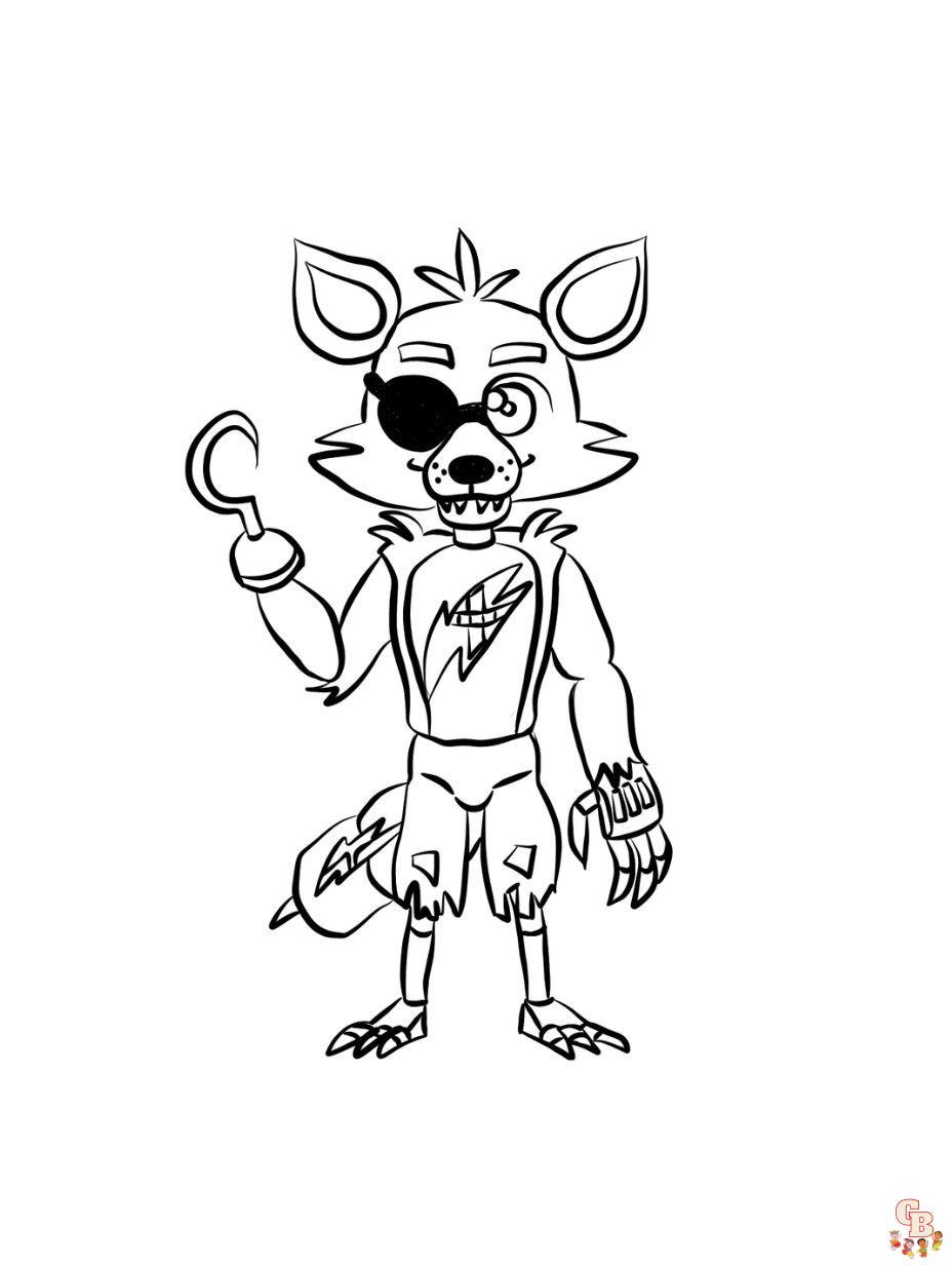 Foxy coloring pages