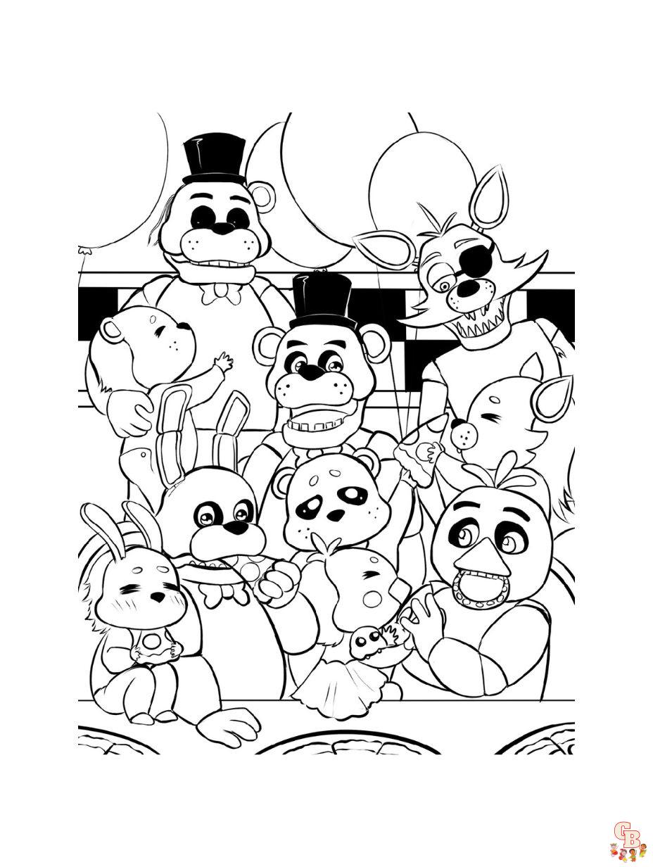 Cute Five Nights at Freddy's Coloring page