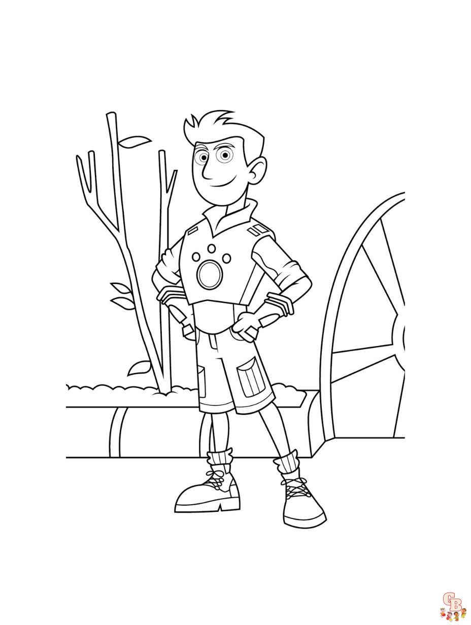Free wild kratts coloring pages for kids