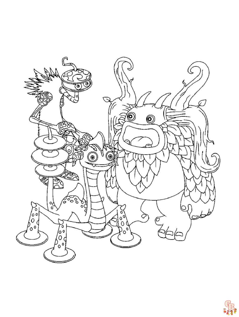My Singing Monsters coloring pages printable