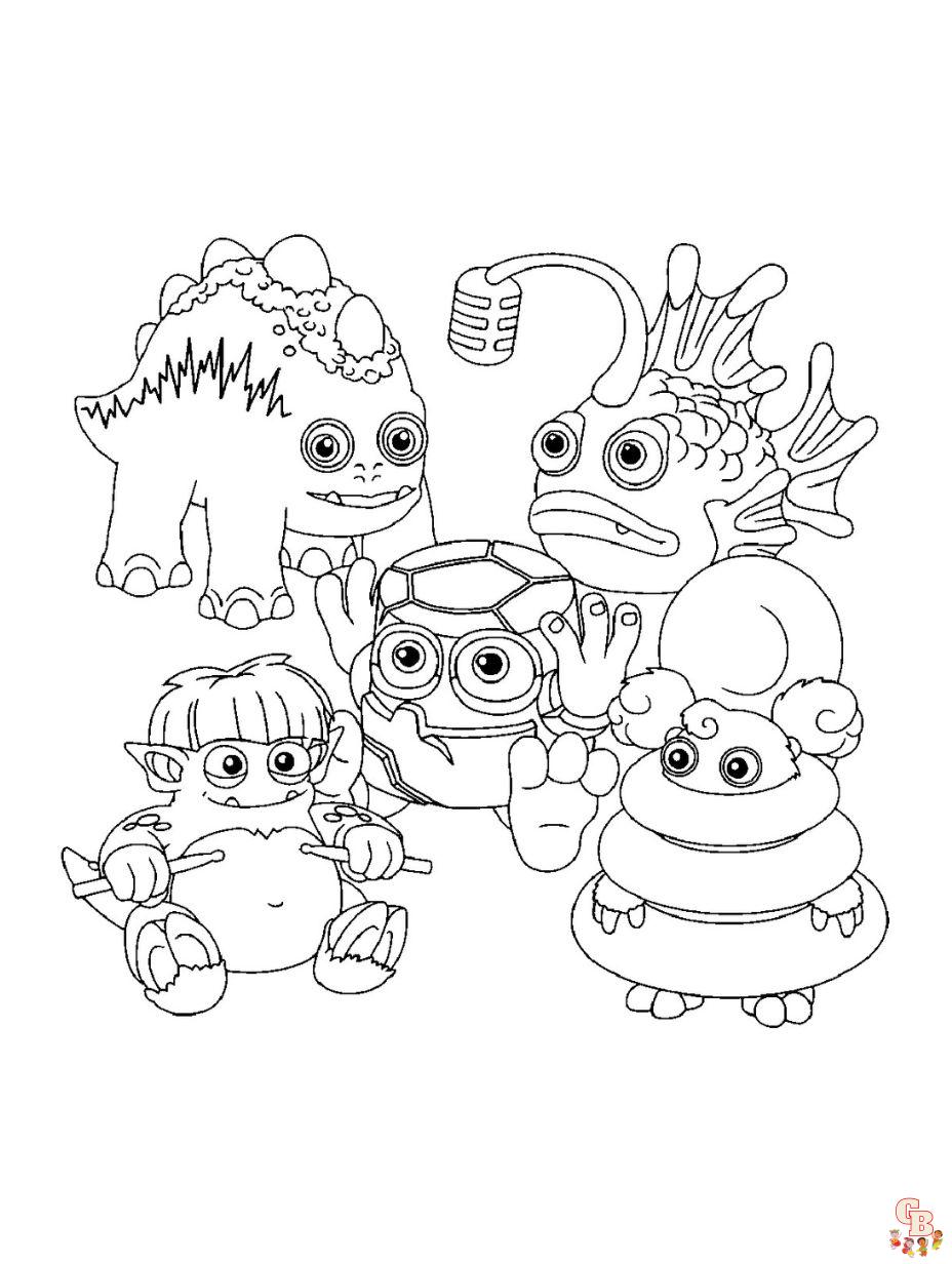 My Singing Monsters coloring pages to print 2