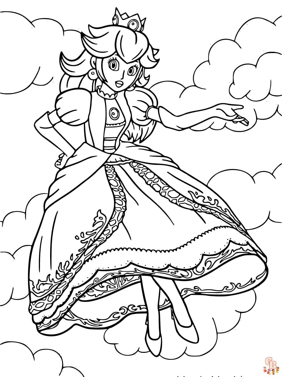 Princesa Peach Desenhos para colorir e imprimir
