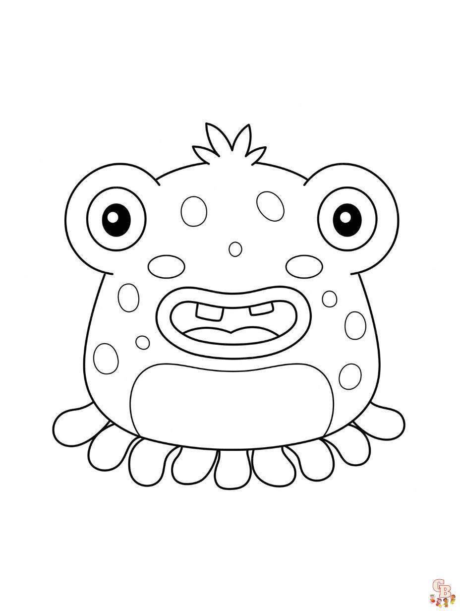 Printable My Singing Monsters coloring sheets