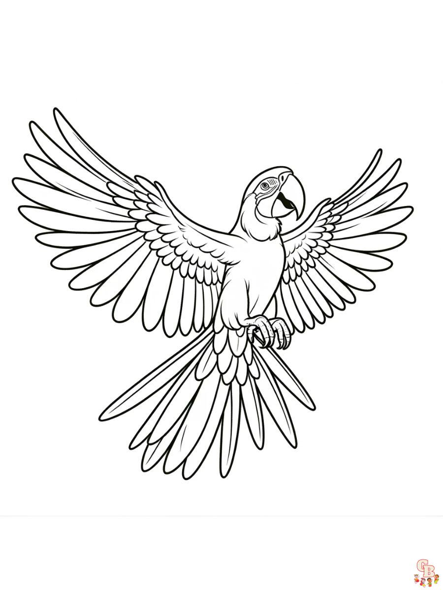 Parrot coloring pages
