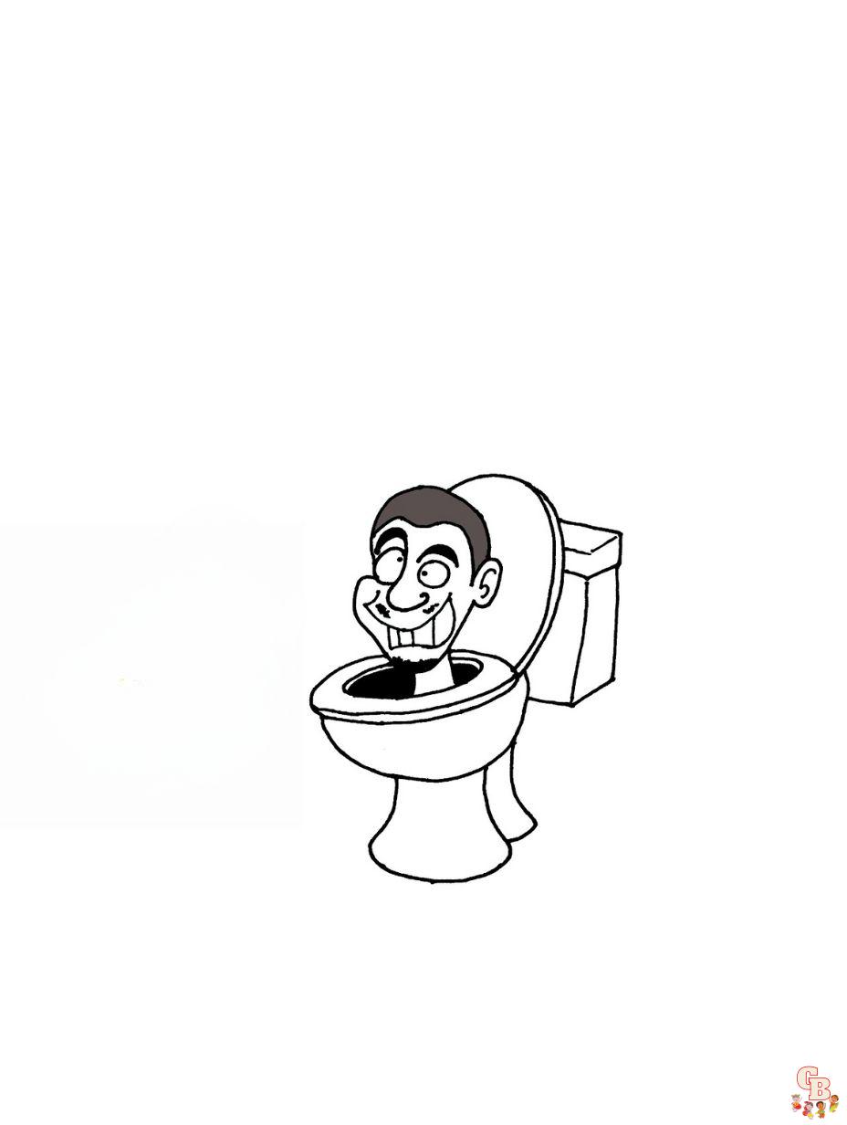 Skibidi toilet coloring pages