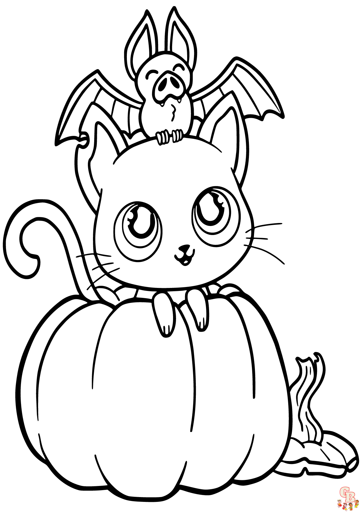 cat coloring pages halloween