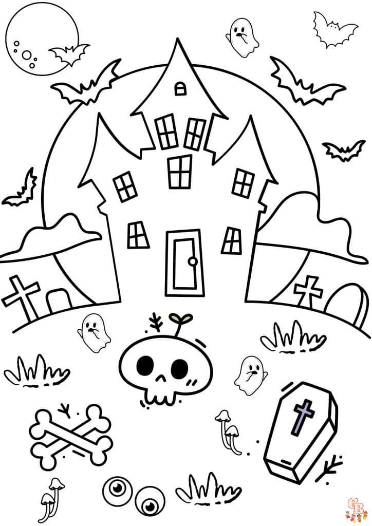 coloring pages for fall and halloween