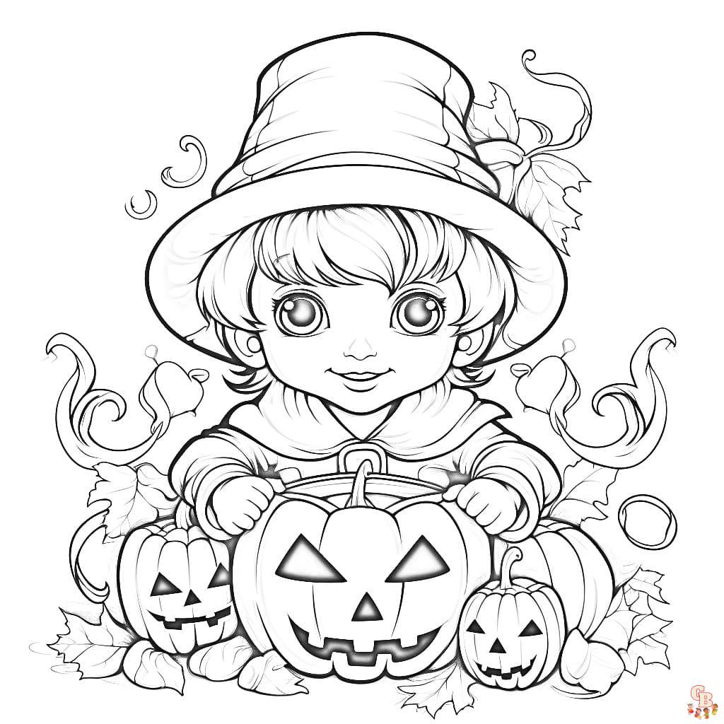 coloring pages halloween cute