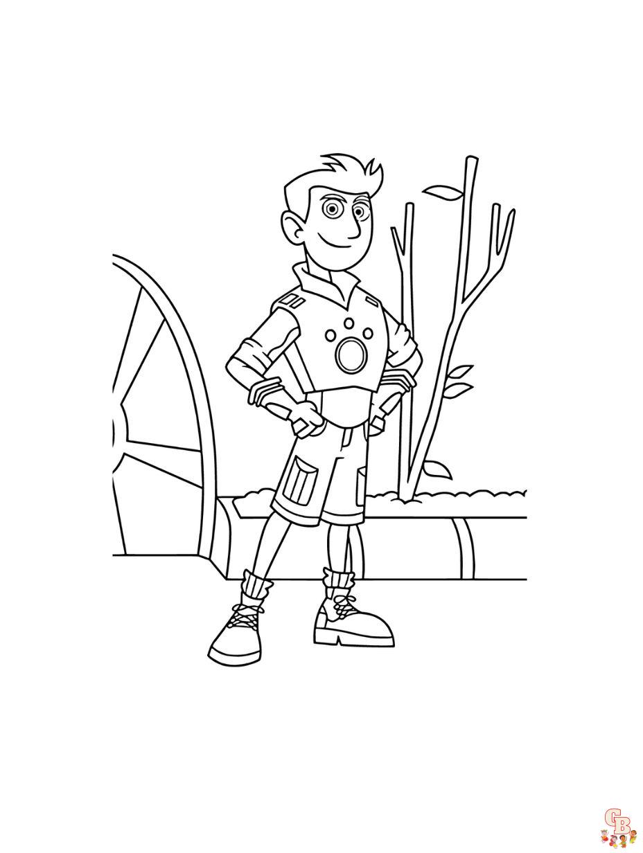 coloring pages wild kratts