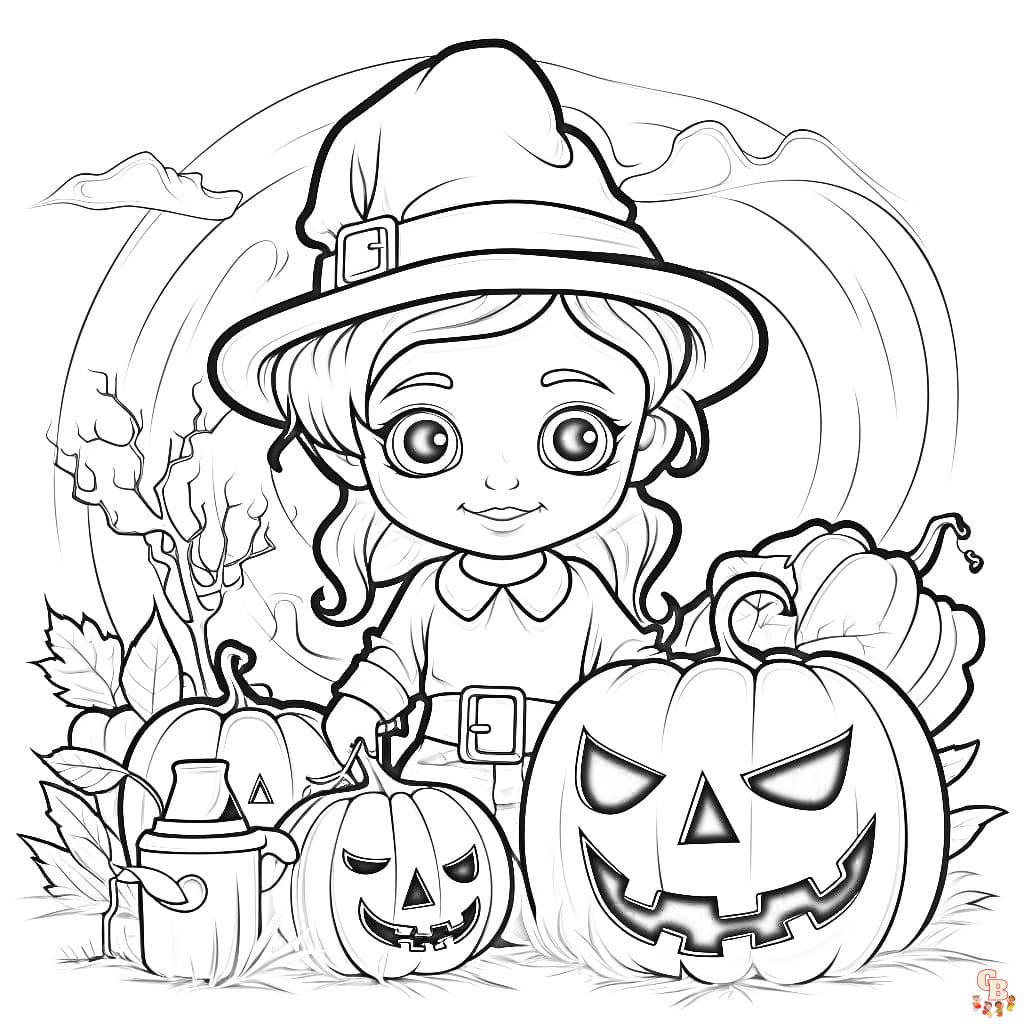cute coloring pages halloween