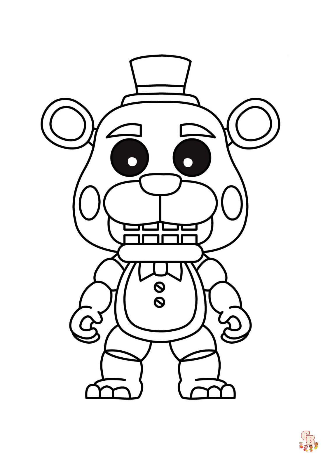 Freddy Fazbear Coloring Pages Bringing Fun And Thrills