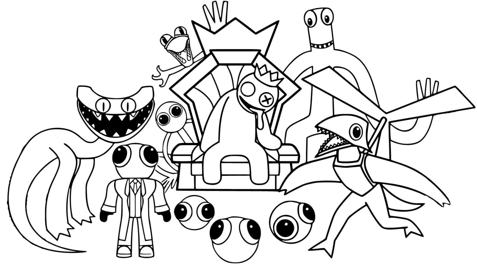 Rainbow Friends Coloring Pages - Free and Easy Printables