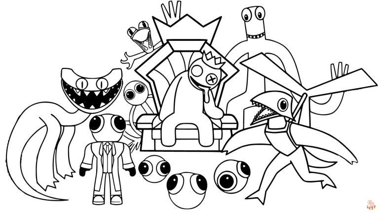 Rainbow Friends Coloring Pages - Free and Easy Printables