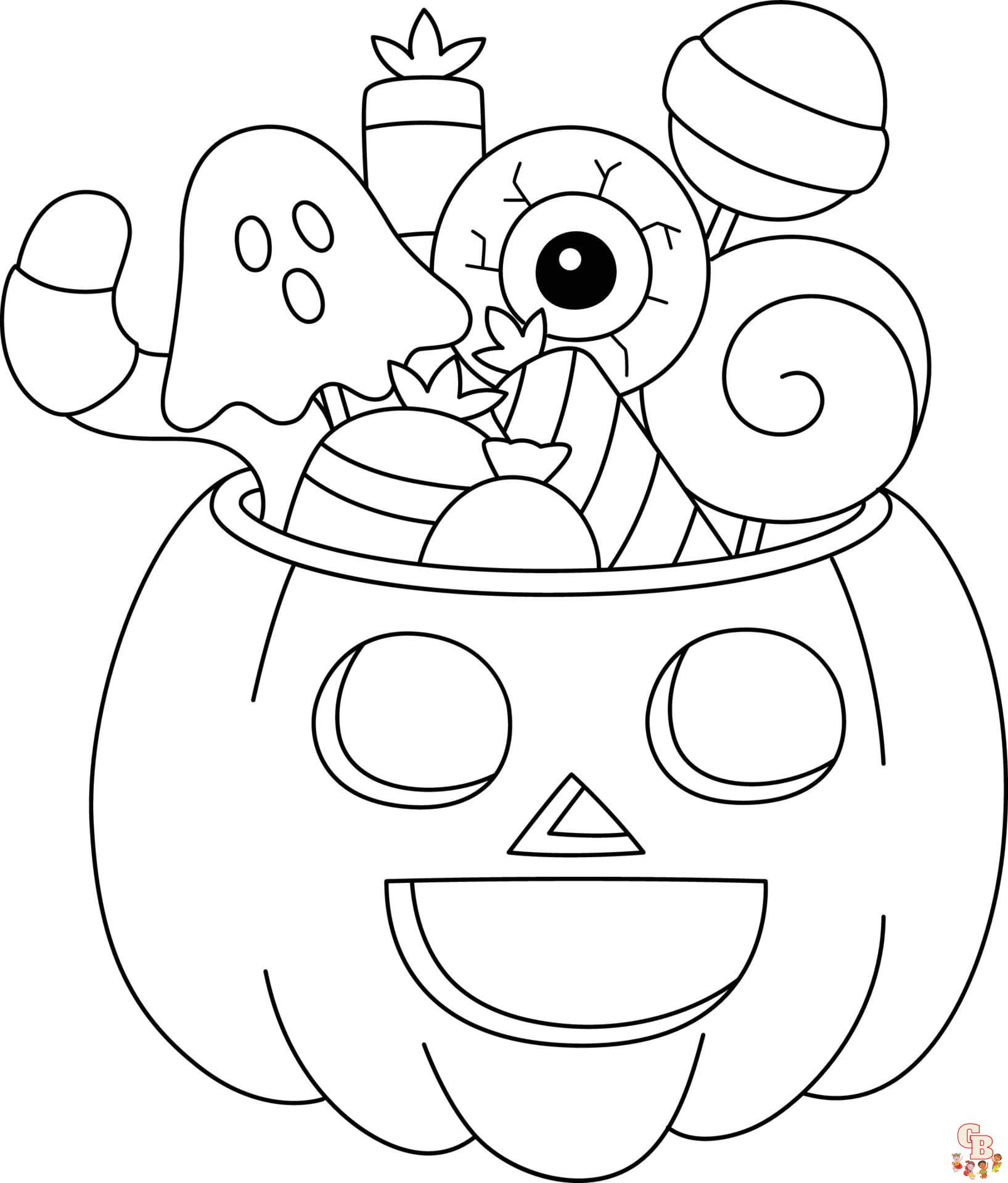 Desenhos de Halloween para colorir para imprimir para crianças - GBcoloring