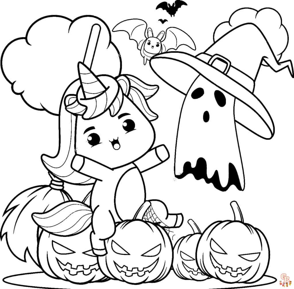 ghost halloween coloring pages