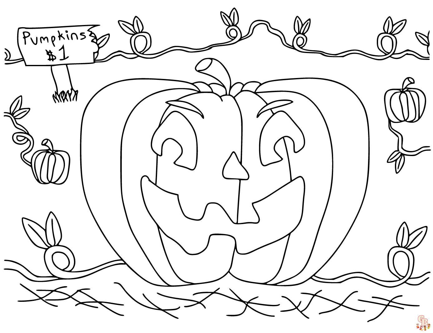 halloween coloring page for kids