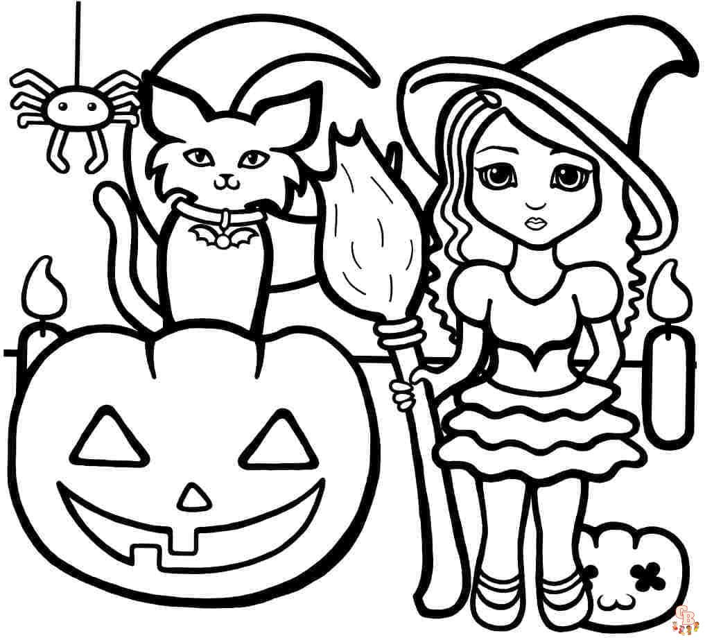 halloween coloring pages easy