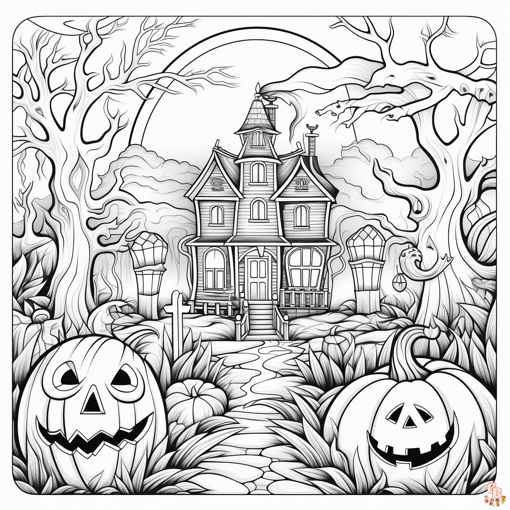HELLO HALLOWEEN coloring book for adults, A scary halloween