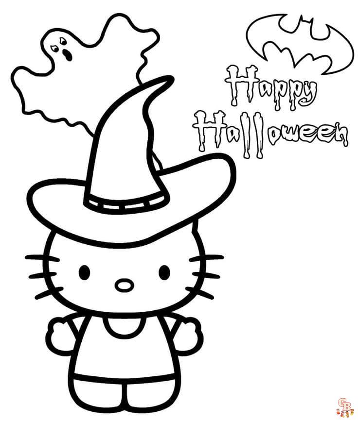 halloween coloring pages hello kitty
