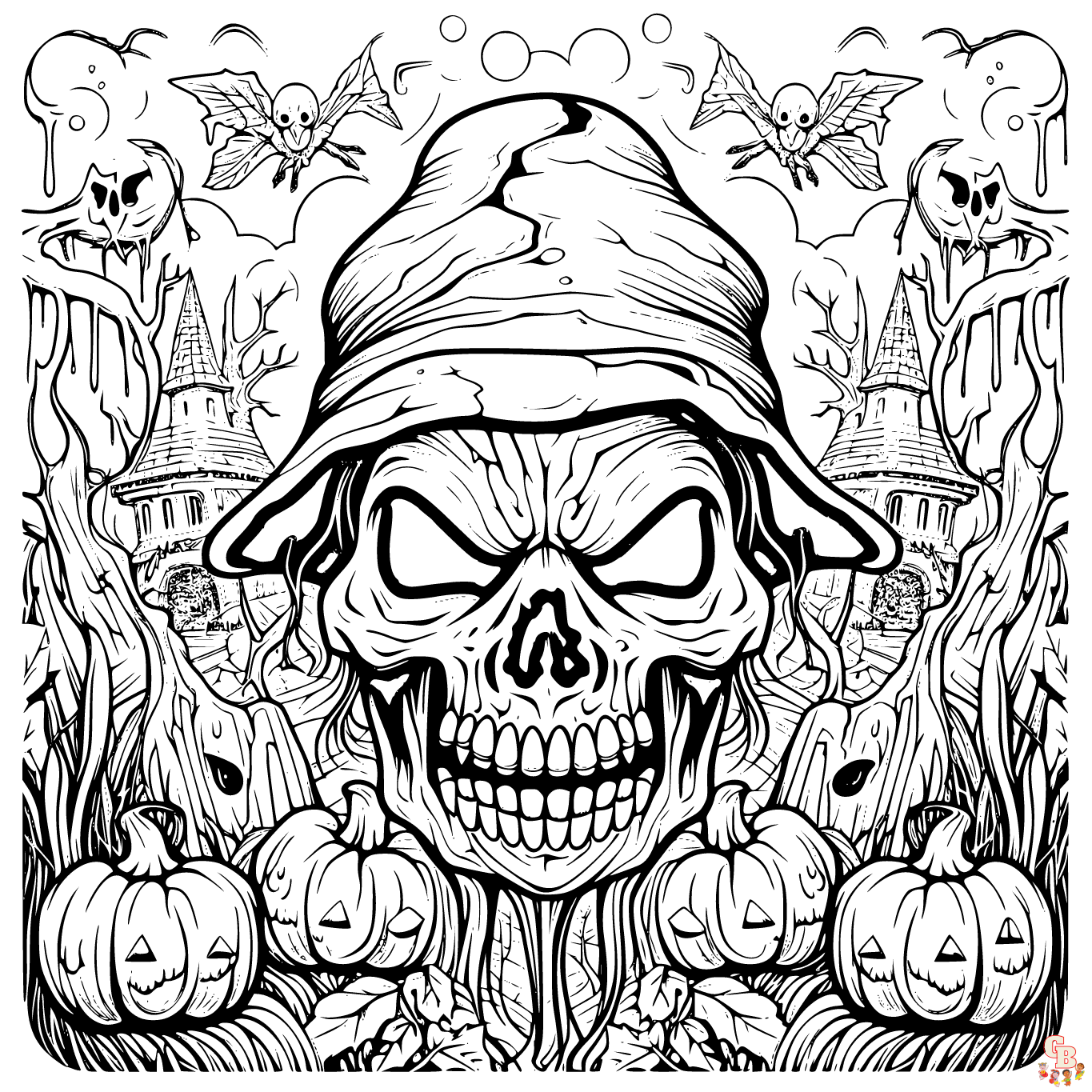 halloween coloring pages scary
