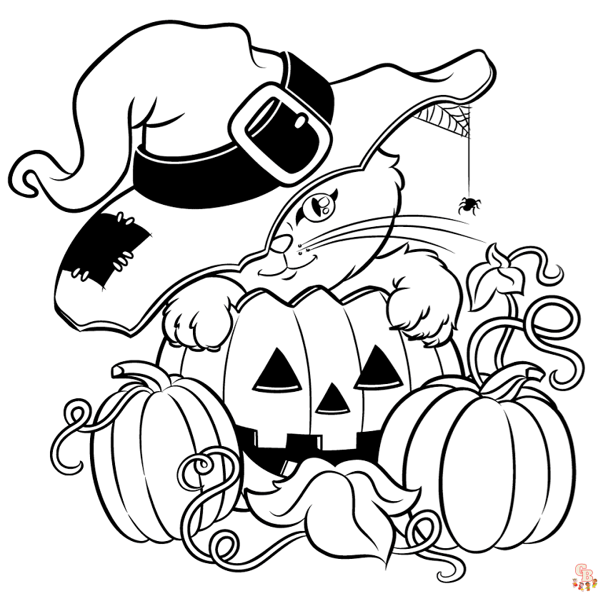 halloween print coloring pages