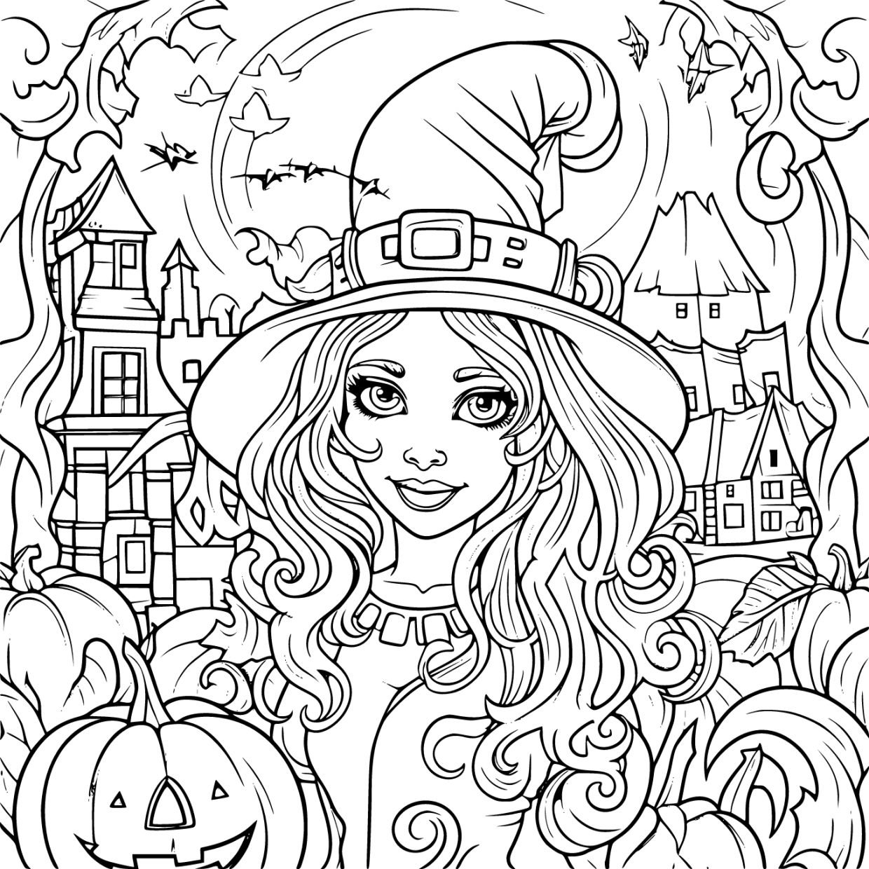 Halloween coloring pages to print for kids - GBcoloring