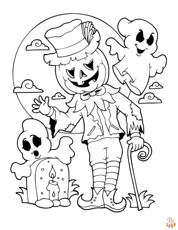 halloween printing coloring pages