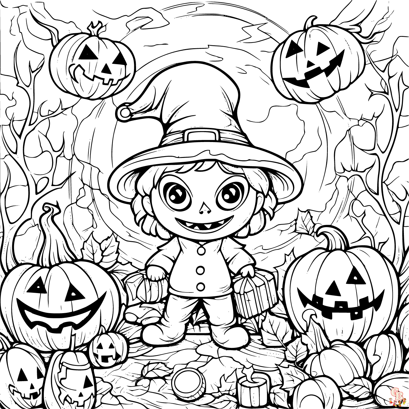 halloween scary coloring pages