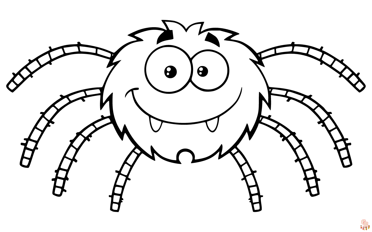 halloween spider coloring page