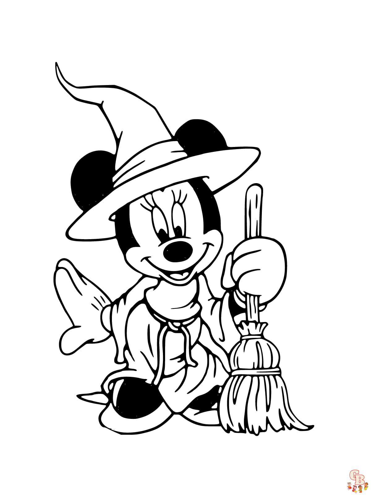 mickey halloween coloring page