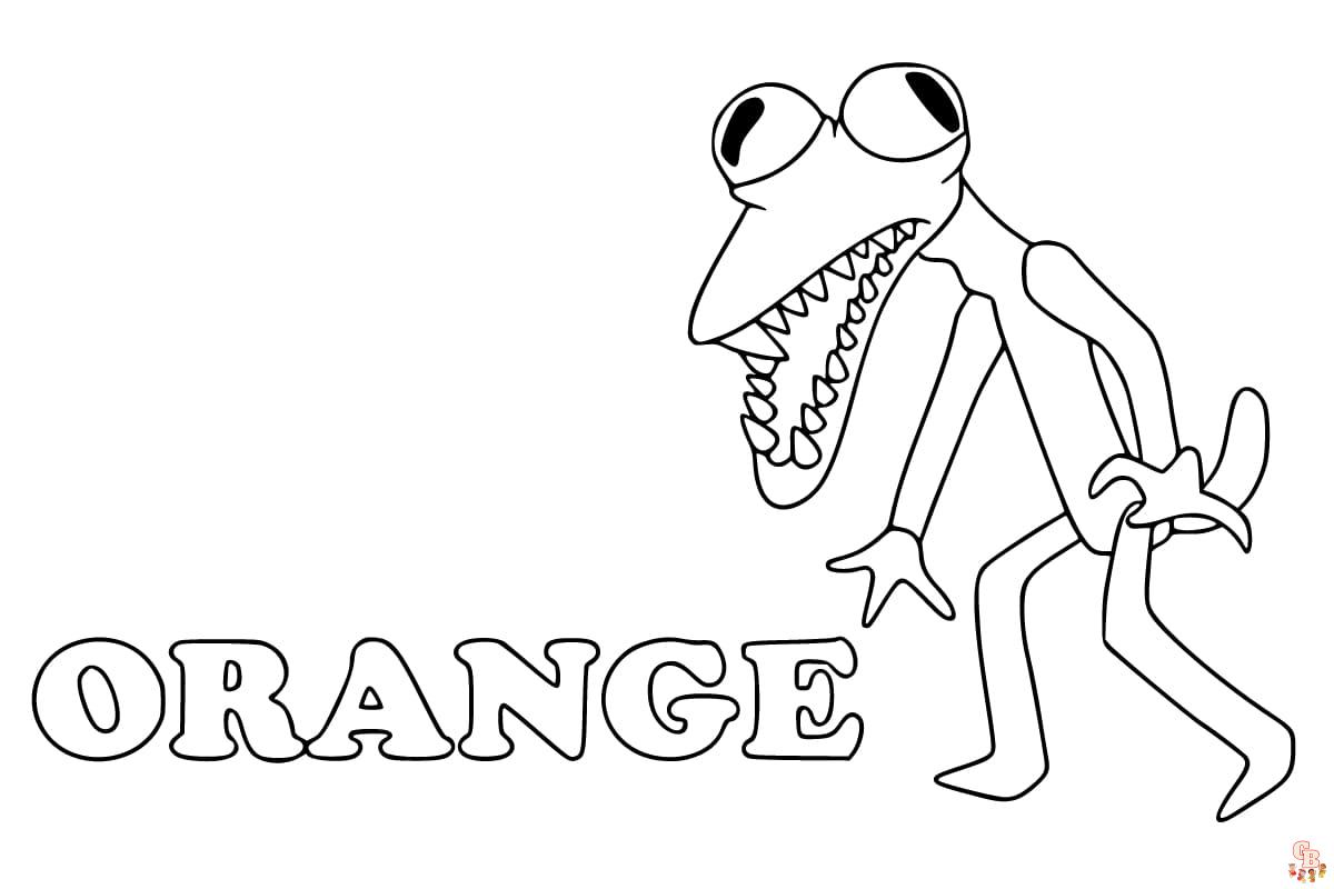 The Orange Rainbow Friends coloring page - Download, Print or Color Online  for Free