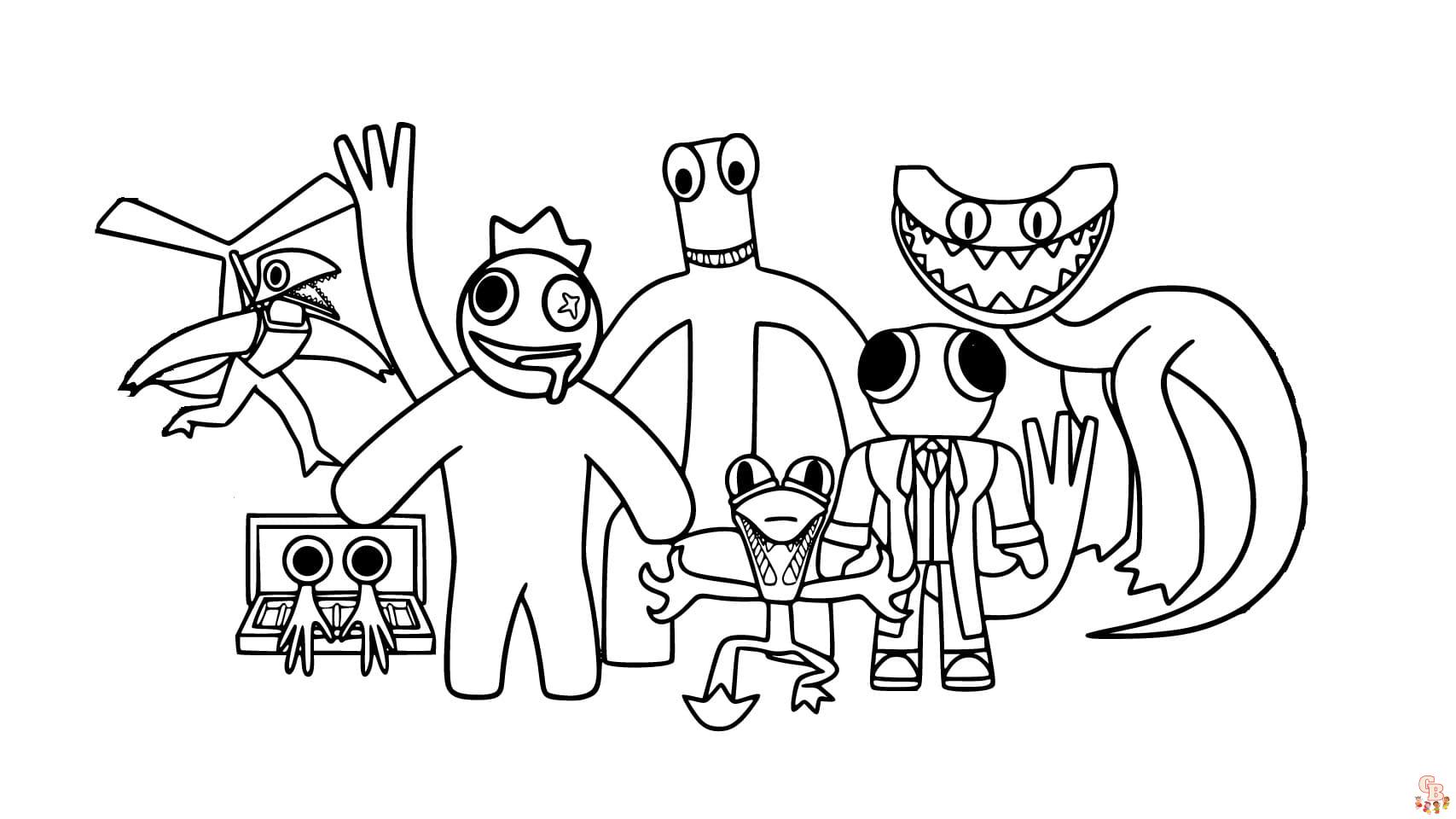 20 Rainbow Friends Coloring Pages Free PDF Printables Rainbow 