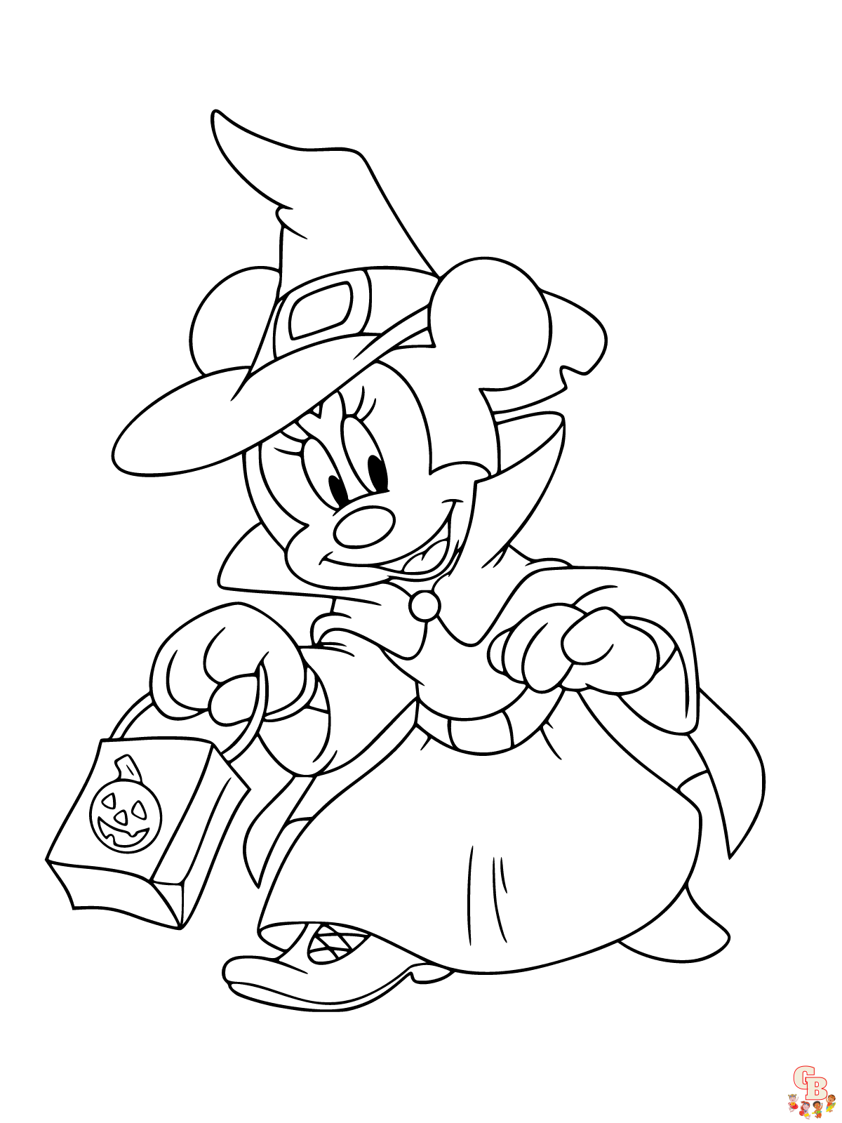 simple disney halloween coloring pages