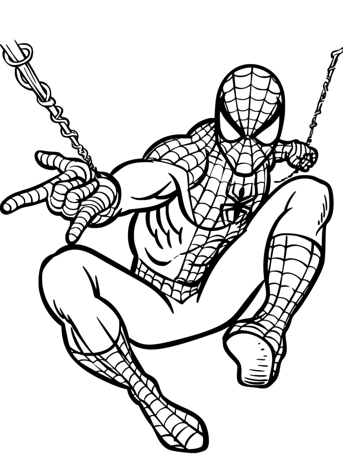 Explore our collection of pritable Spiderman coloring pages free