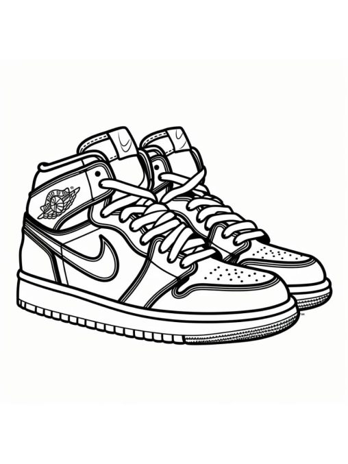 Printable Jordan 1 Coloring Pages Free For Kids And Adults