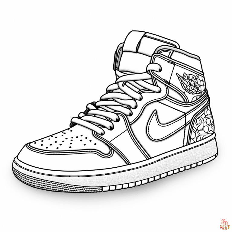 Printable Jordan 1 Coloring Pages Free For Kids And Adults