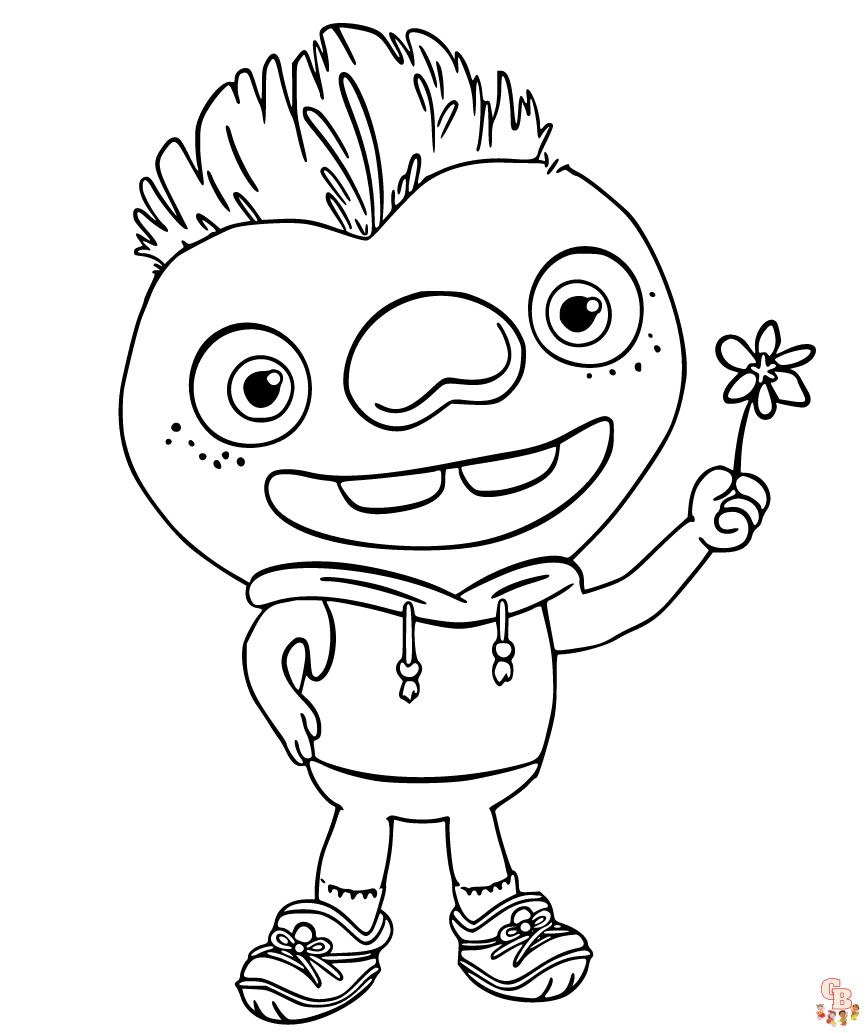 elemental Clod coloring pages