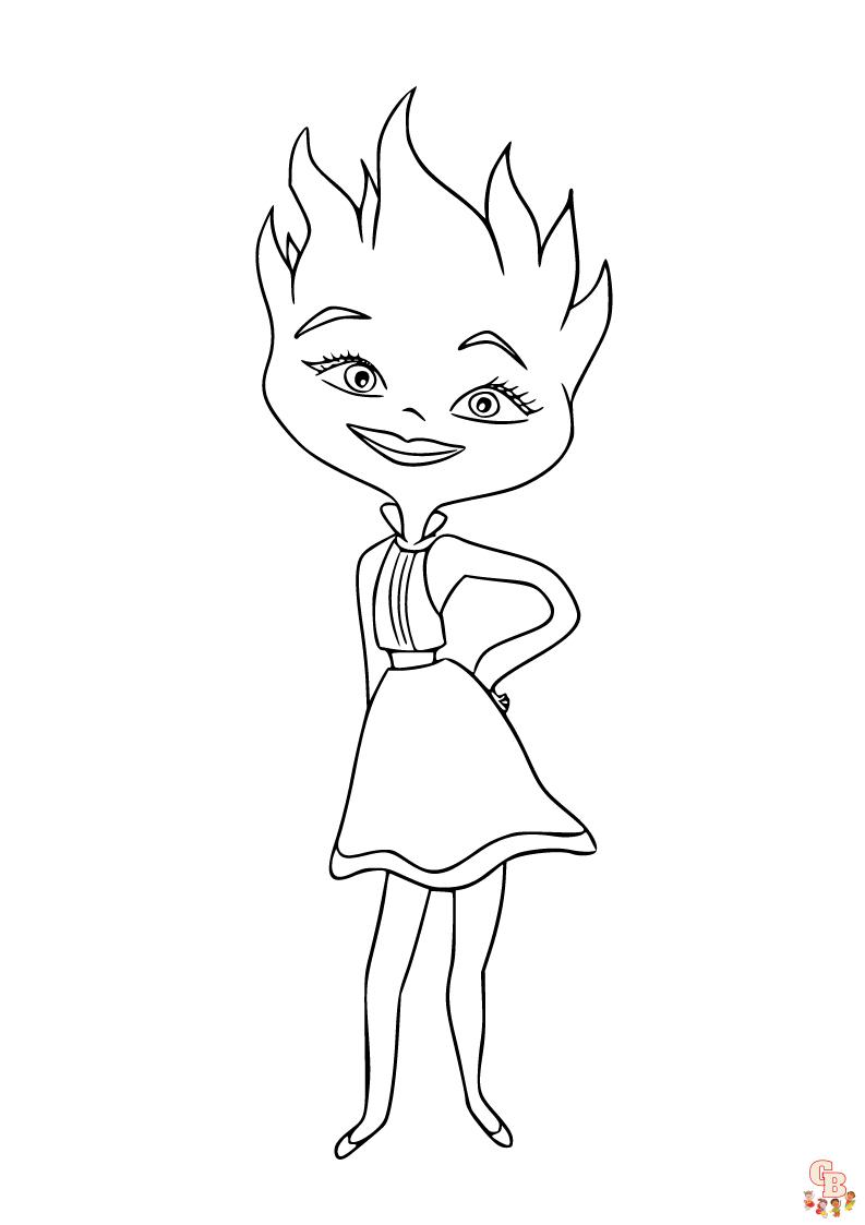 elemental coloring pages free