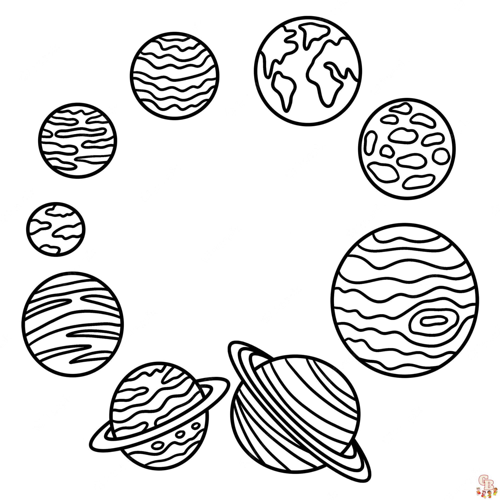 Planet coloring pages