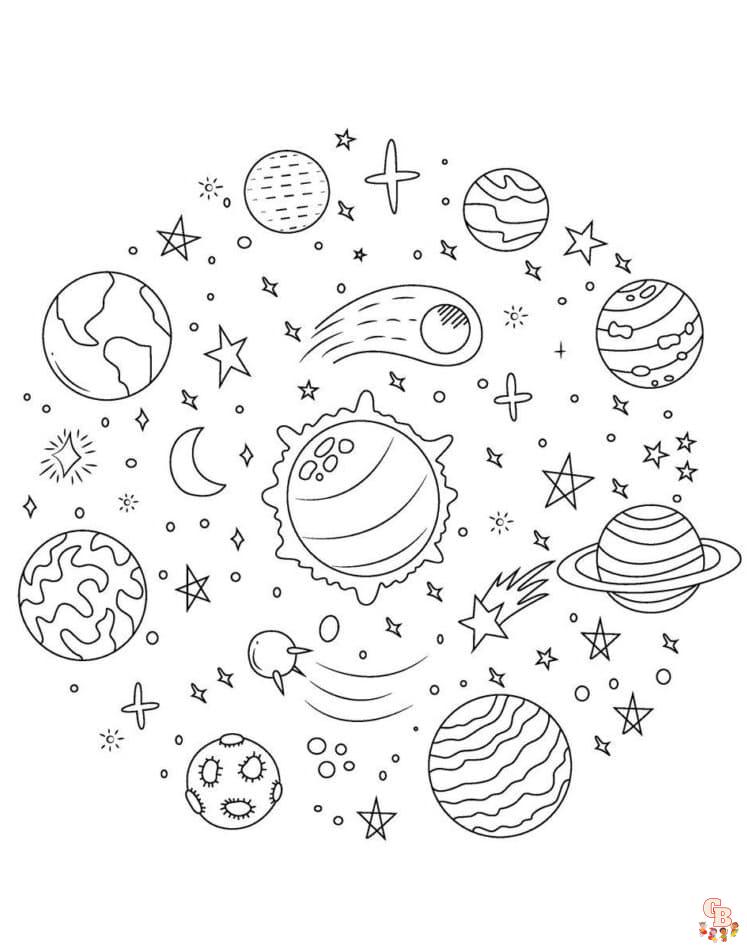 Planet coloring pages