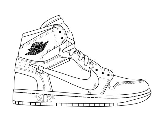 Printable Jordan 1 Coloring Pages Free For Kids And Adults