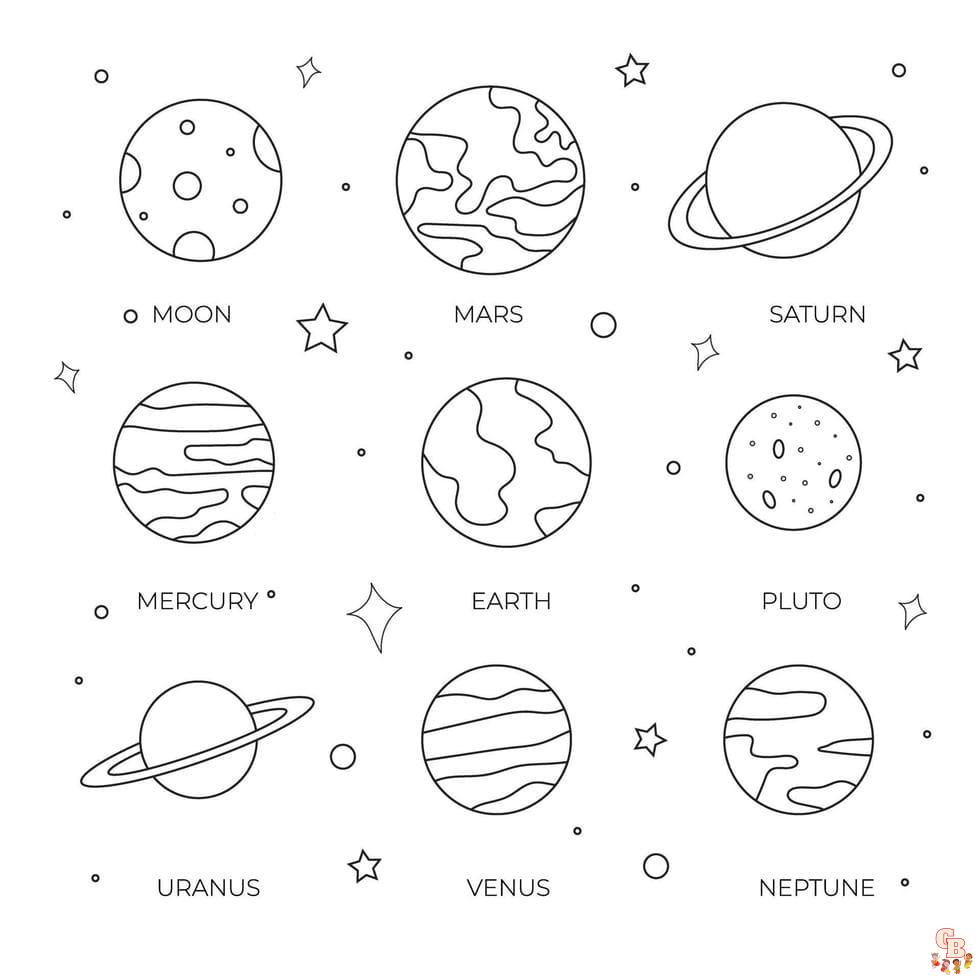 planets coloring pages printable