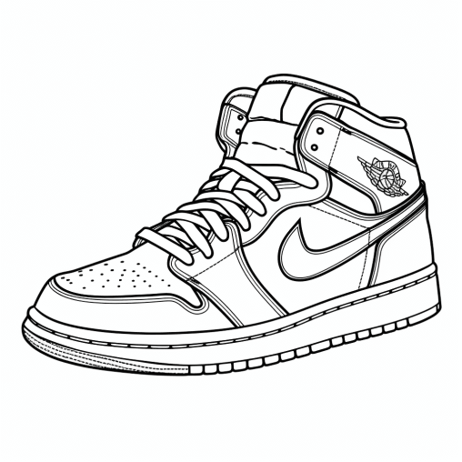 Printable Jordan 1 Coloring Pages Free For Kids And Adults