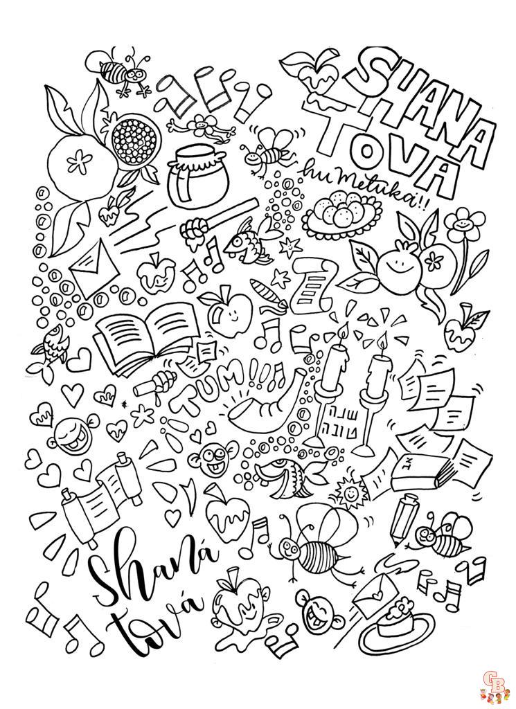 rosh hashanah coloring pages to print