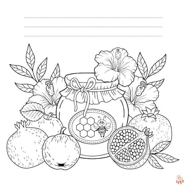 rosh hashanah coloring pages