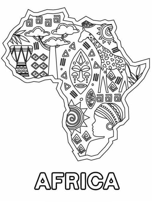 Printable Africa Coloring Pages Free For Kids And Adults