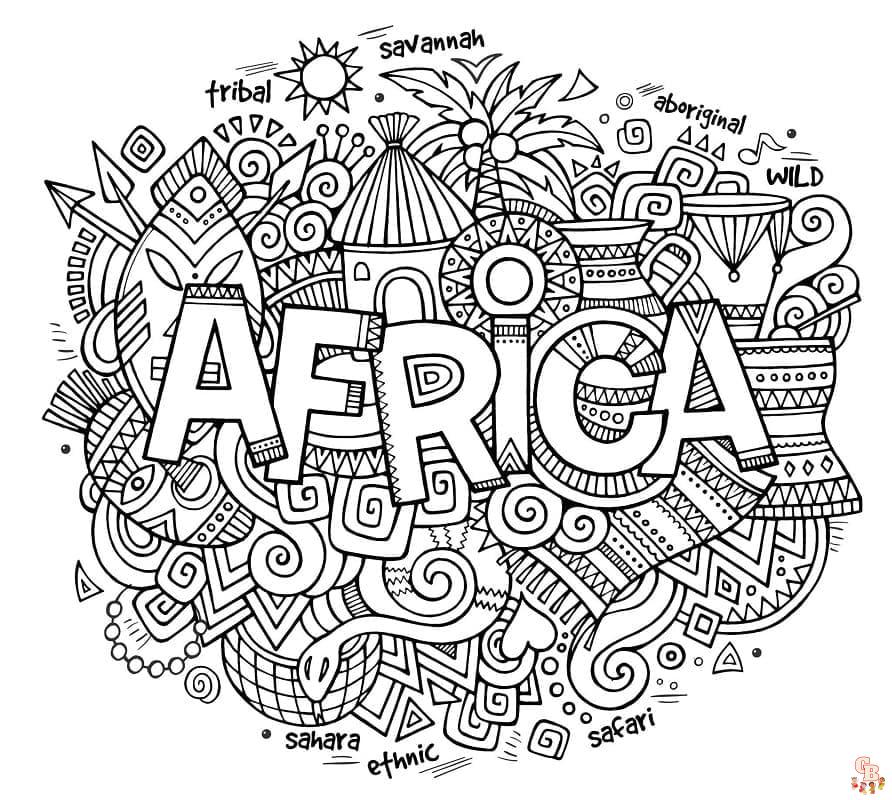 Africa Coloring Pages