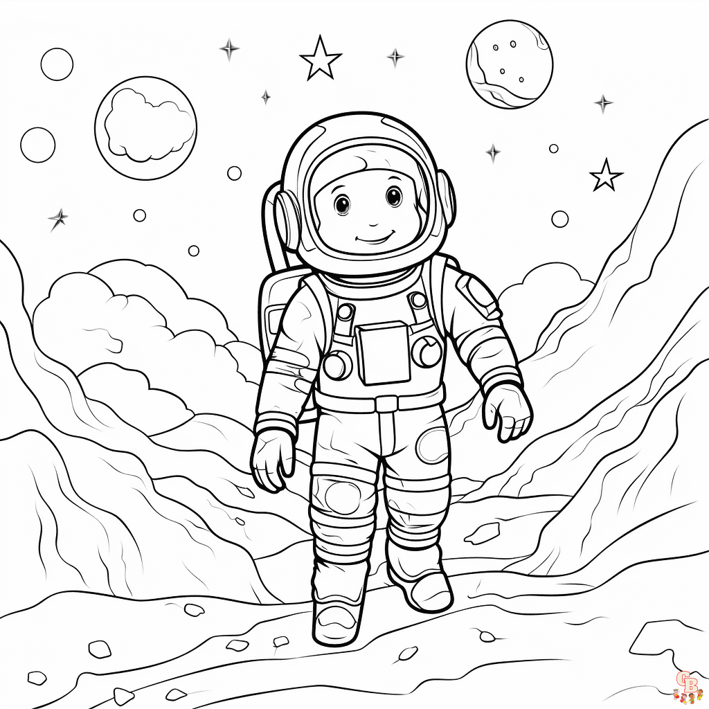 Astronaut Coloring Sheets